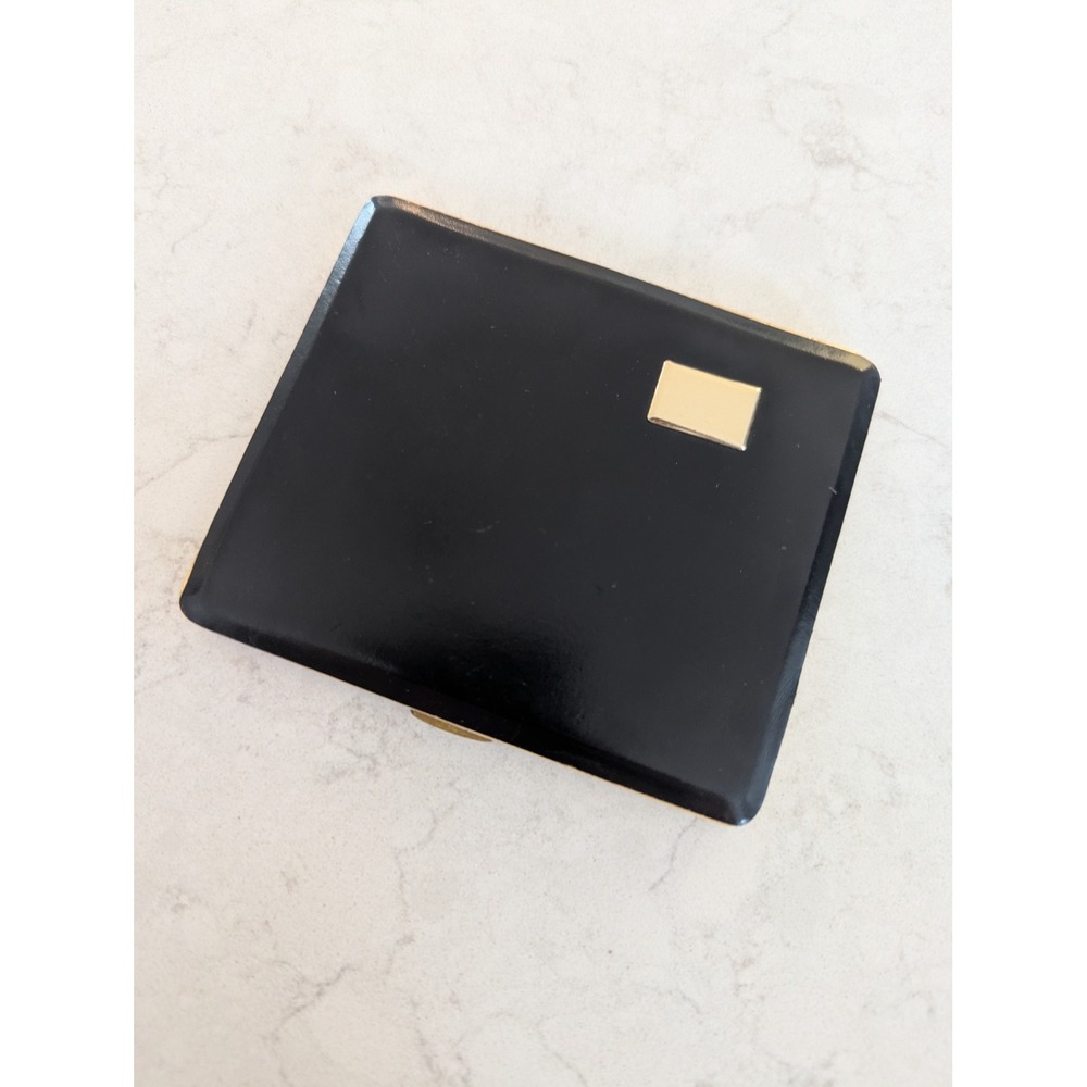 Vintage Kincraft Black Leather Cigarette Case Gold Tone Cigarette/Stash Box